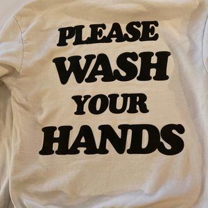 TALENTLESS “PLEASE WASH YOUR HANDS“ WHITE SWEATSHIRT, Size Small, Scott Disick